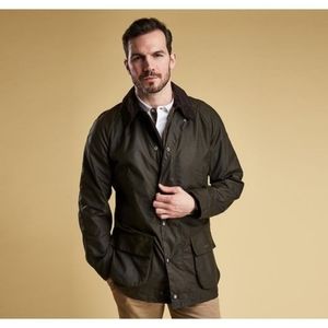 Barbour Jacket - Bristol Wax Jacket in Olive Green Small